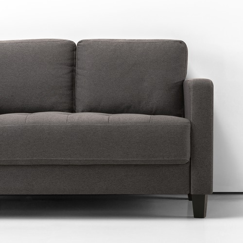 Steel Grey Weave Modern 2 Seater Sofa