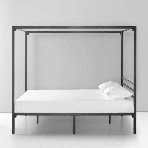 Black Cytus Canopy Bed Frame