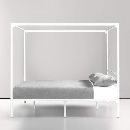 Studio Home White Cytus Canopy Bed Frame Temple & ster
