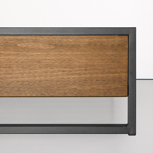 Brown Ironline Platform Bed