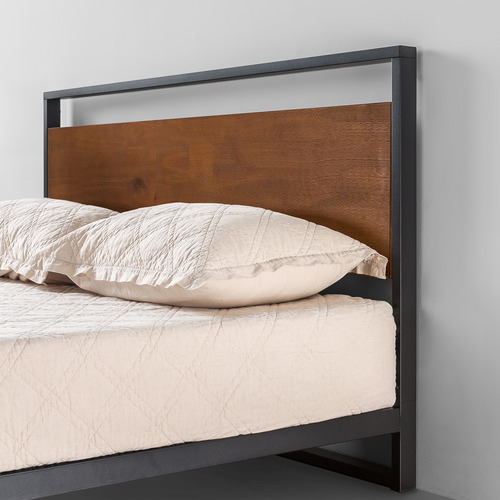 Studio Home Houston Premium Wood & Metal Bed Frame & Reviews Temple