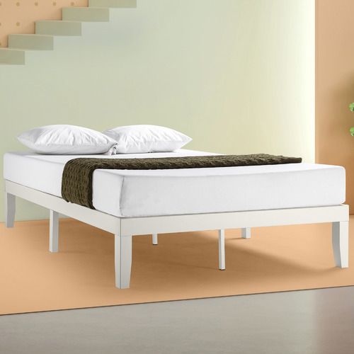 Studio Home White Belvedere Wooden Bed Base Temple & Webster