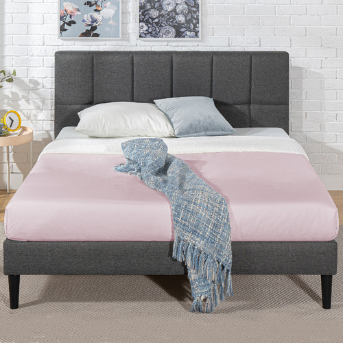 Studio Home Harlow Upholstered Platform Bed Reviews Temple Webster Studio Home Harlow Upholstered Platform, Harlow Panel Bed Queen