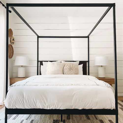 Studio Home Black Cytus Canopy Bed Frame Temple & ster