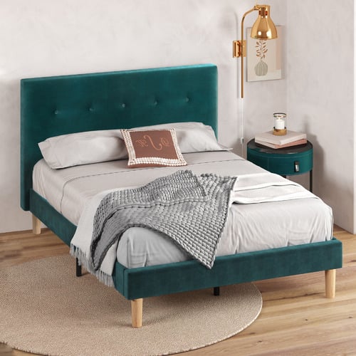 Green Kristian Velvet Bed