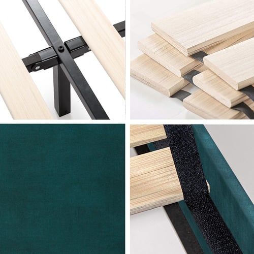 Green Kristian Velvet Bed