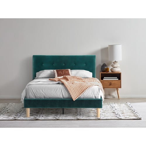 Green Kristian Velvet Bed
