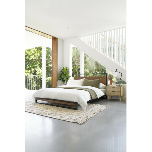 Studio Home Houston Timber & Metal Platform Bed Temple & ster