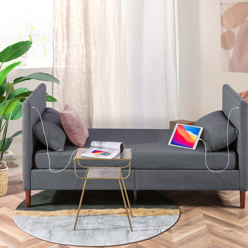 Studio Home Eloise Upholstered Daybed with USB Port Temple & ster