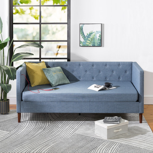 Studio Home Rosina Upholstered Daybed with USB Port Temple & ster