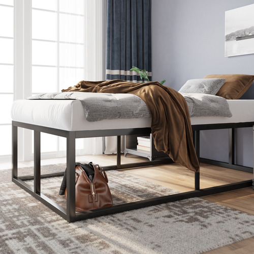 Studio Home Black Pilato H45cm Steel Bed Base Temple & ster