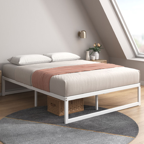 White Beier Steel Bed