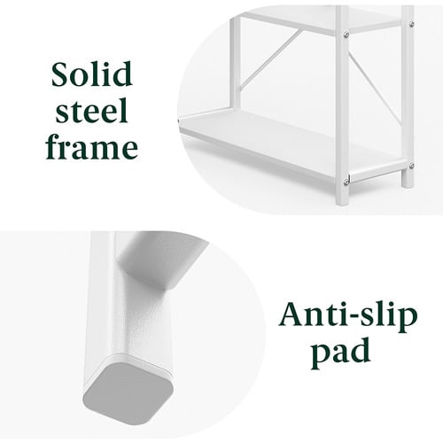 White Apollo Steel Writing Desk