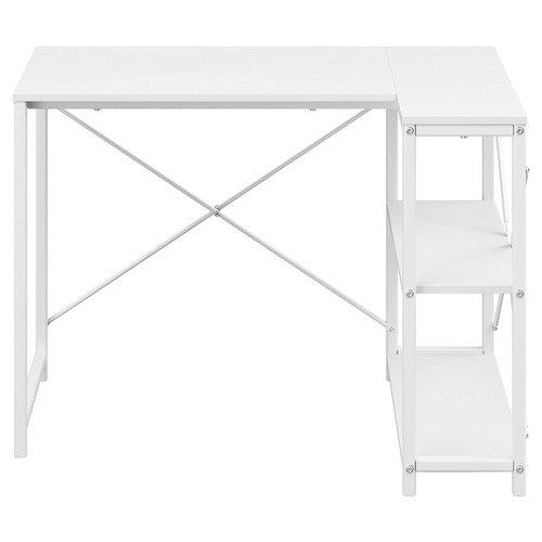 White Apollo Steel Writing Desk