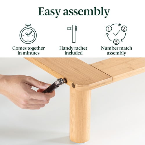 Marcie Bamboo Wood Bed Frame