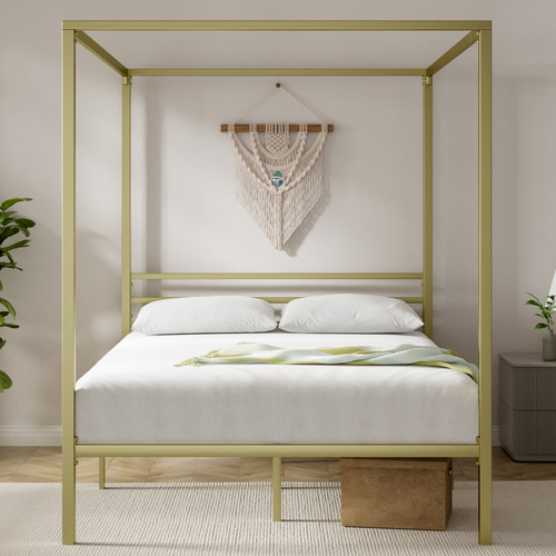 Gold Cytus Metal Canopy Bed Frame