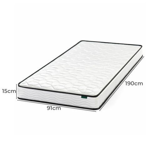 White Ciria Bonnell Spring Single Mattress