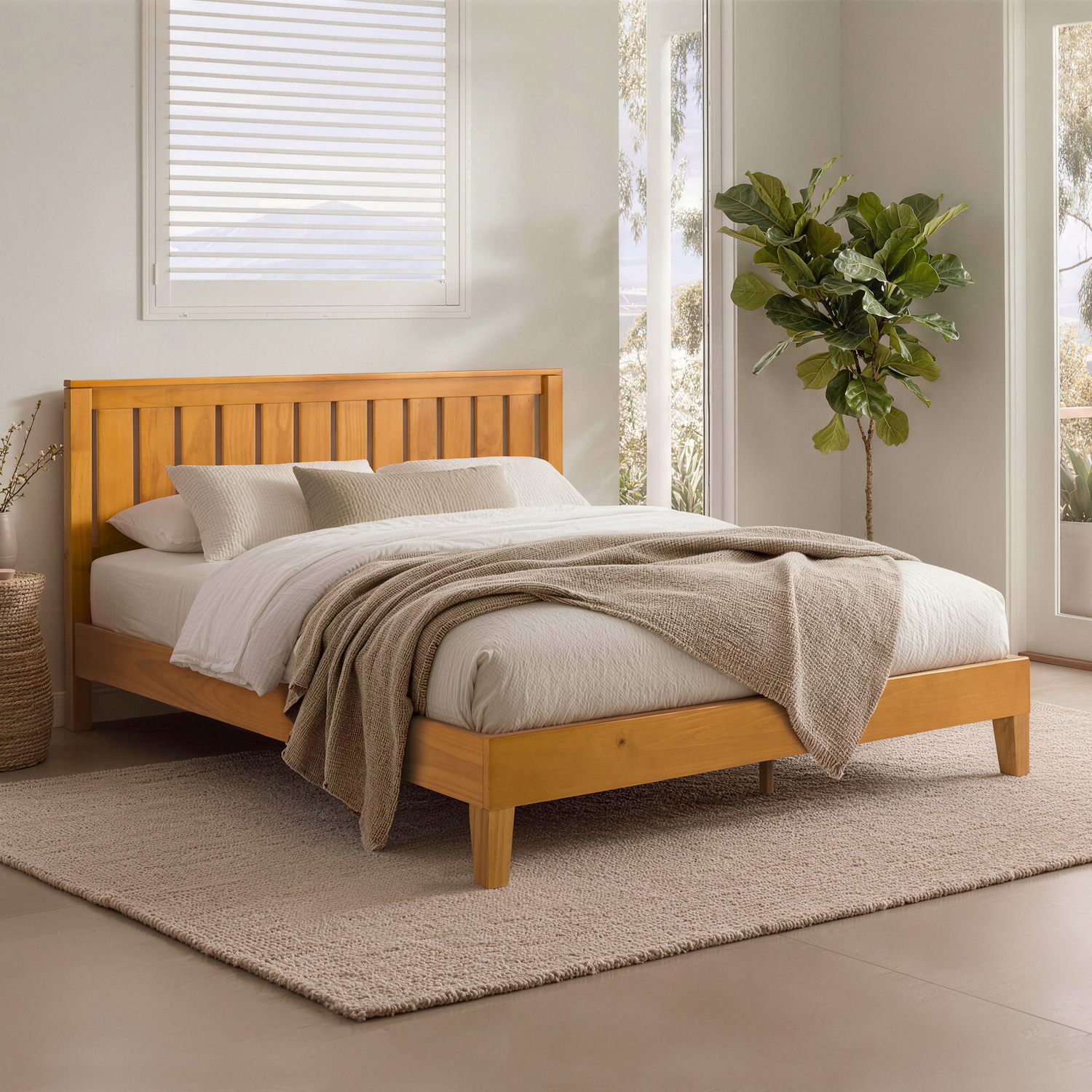 Marcus Pine Wood Bed Frame