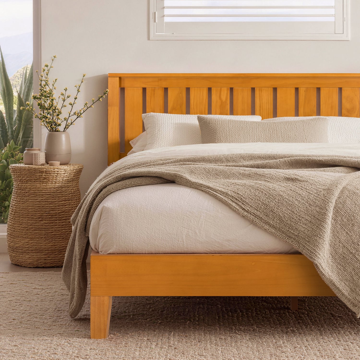 Marcus Pine Wood Bed Frame