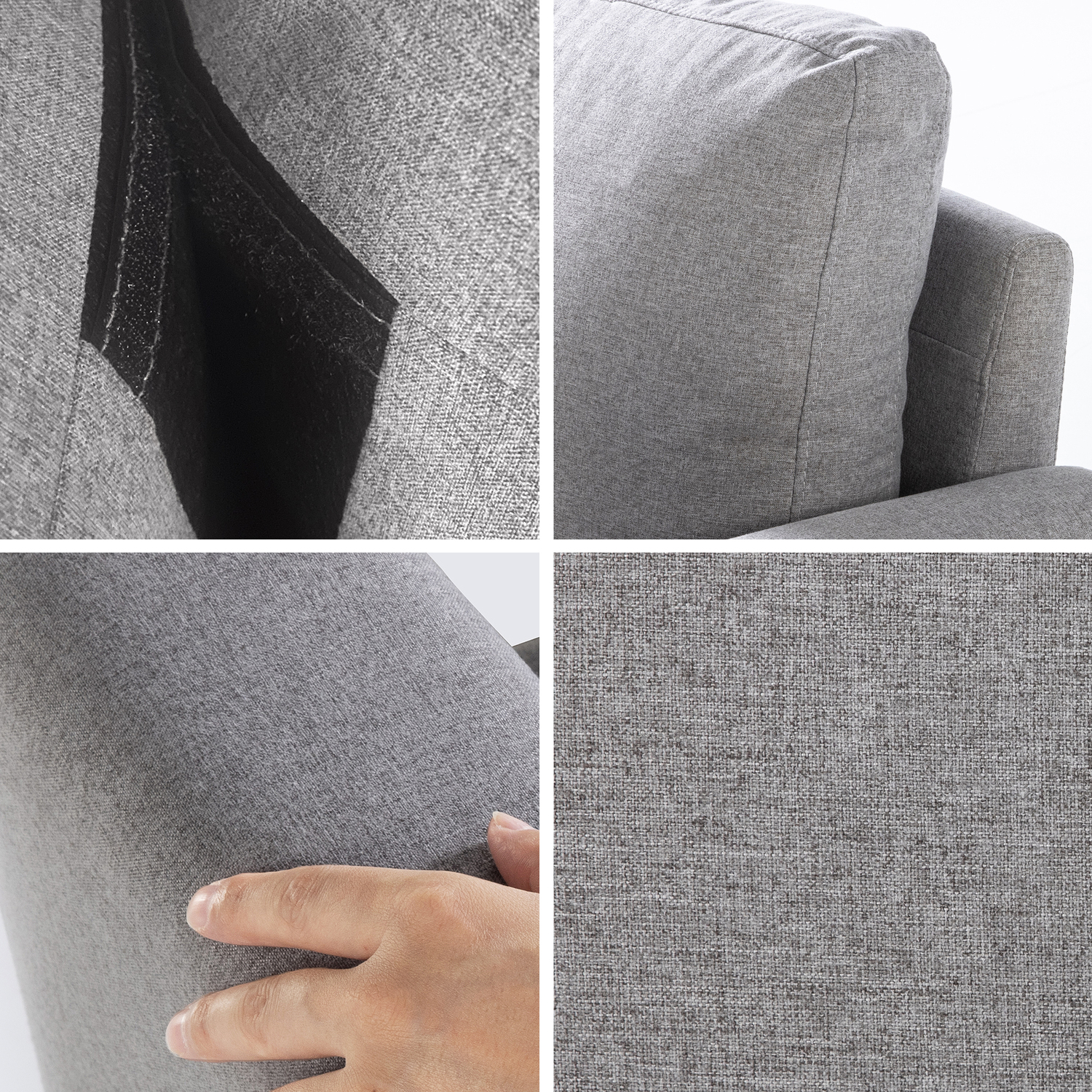 Light Grey 2 Seater Classic Sofa