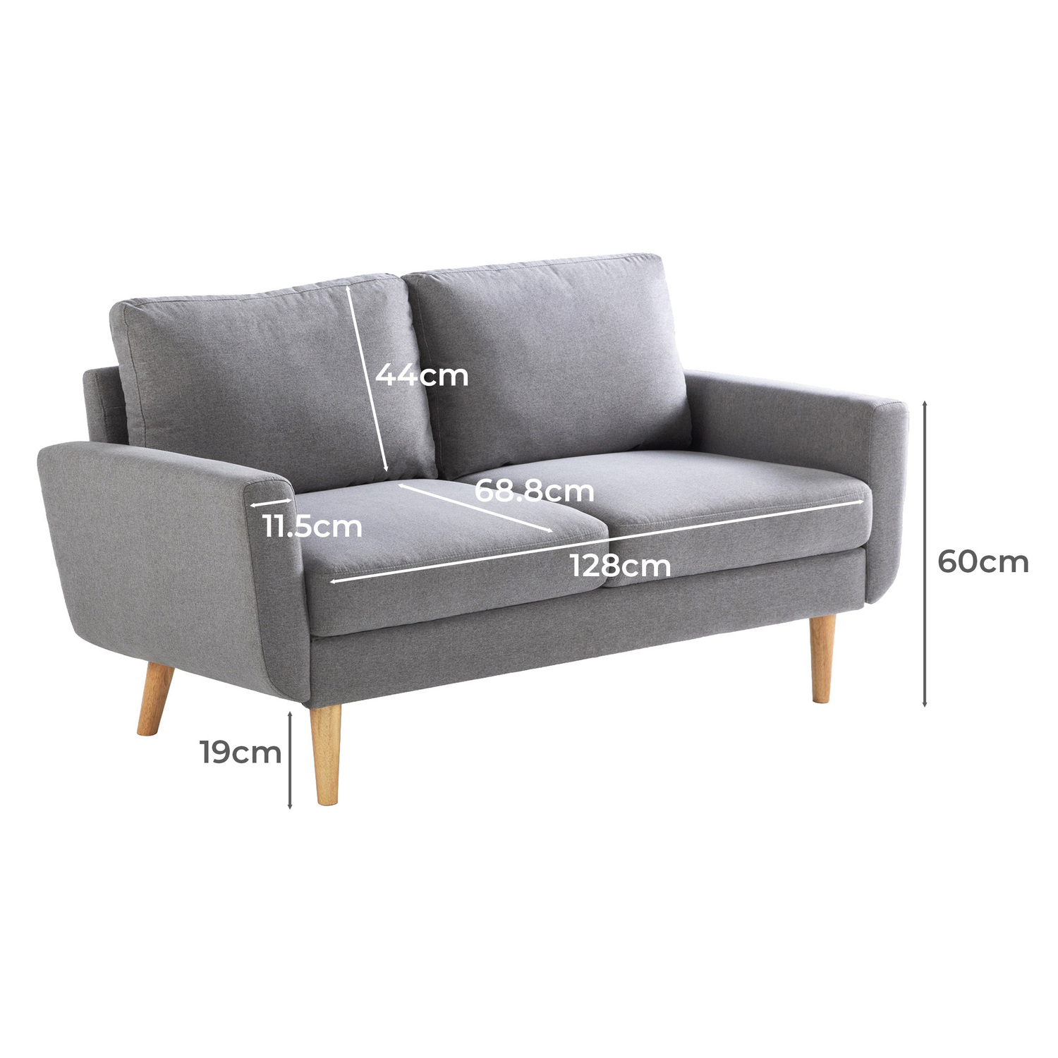 2 Seater Classic Sofa