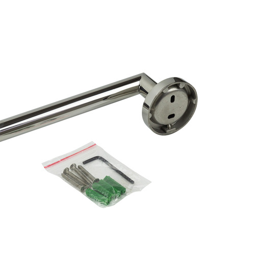 Polished Chrome Symphony Stainless Steel Single Bar Towel Rail