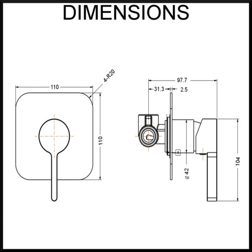Brighton Wall Mounted Shower Mixer