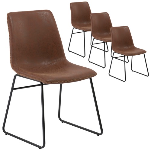 tan industrial dining chairs