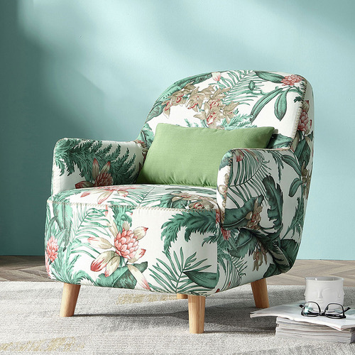 Tropical Flower Landon Upholstered Accent Chair 