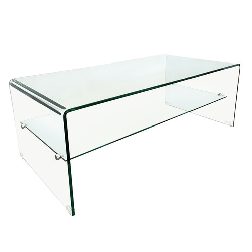 West End Furniture Dacian Glass Coffee, Curved Glass Coffee Tables Melbourne