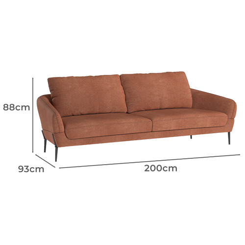 West End Furniture London 3 Seater Commercial Quality Upholstered Sofa