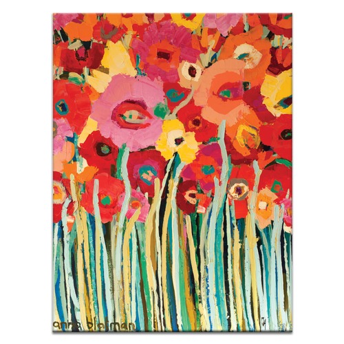 Anna Blatman Spring Blooms Stretched Canvas | Temple & Webster