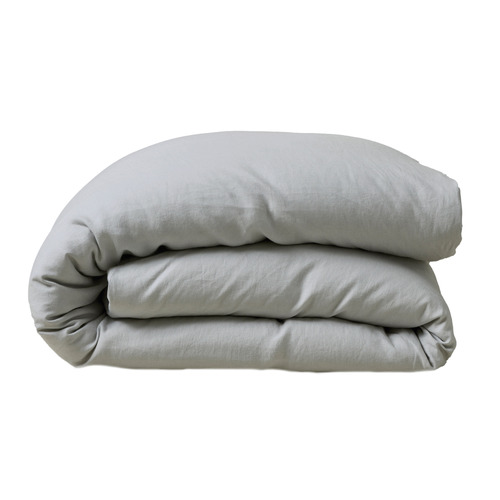 Silver Ravello French Linen Quilt Cover Set