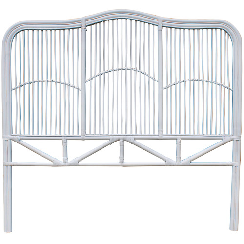 White Marley Rattan Bedhead Temple & ster