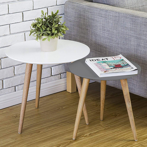 white nesting tables