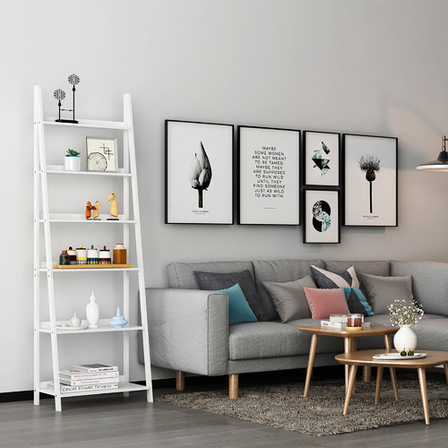 York street White Chole 6 Tier Ladder Shelf | Temple & Webster