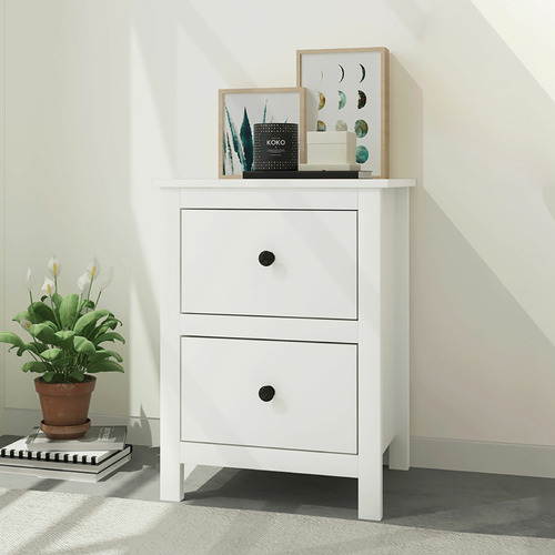 White Franco 2 Drawer Bedside Tables | Temple & Webster