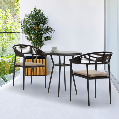 Dark Brown Herman Outdoor 2 Person Lounge Set