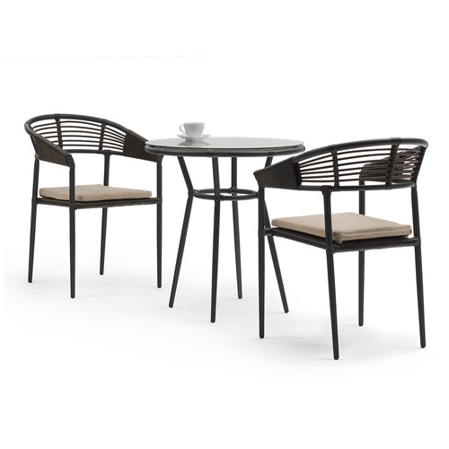 Dark Brown Herman Outdoor 2 Person Lounge Set