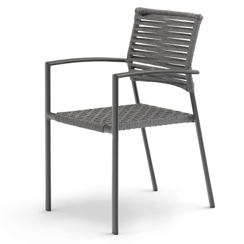Dark Grey Pierre Outdoor Dining Chairs Temple & ster