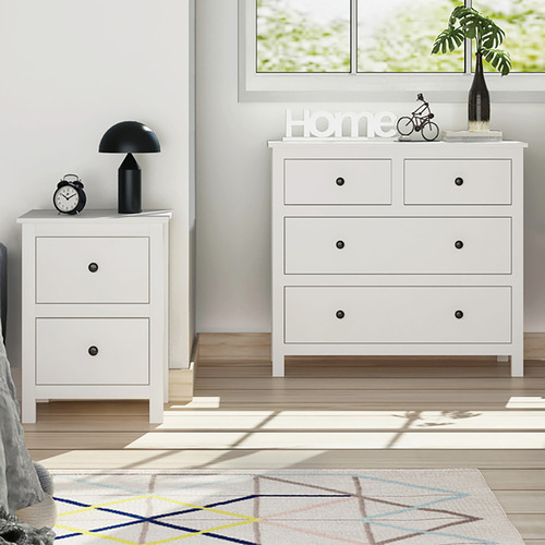 White chest deals of drawers set