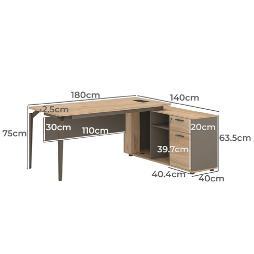 Allen L-Shaped Executive Desk