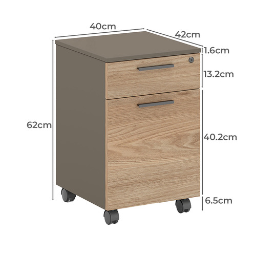 Allen 2 Drawer Mobile Pedestal