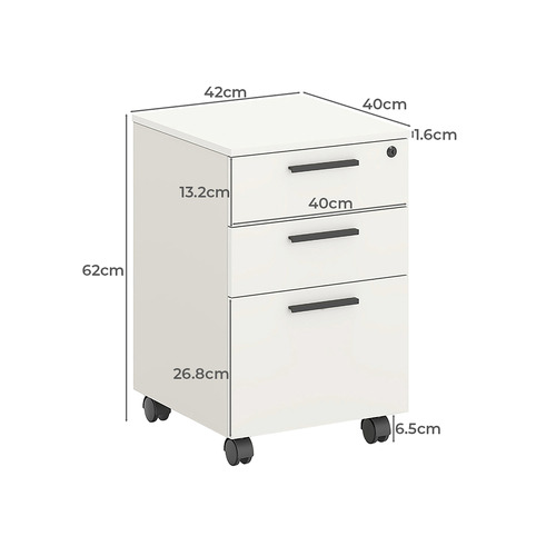 2 Piece Alexie Computer Desk & Mobile Pedestal Set