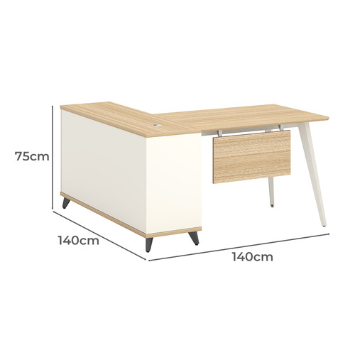 140cm Nolan L-Shaped Executive Desk