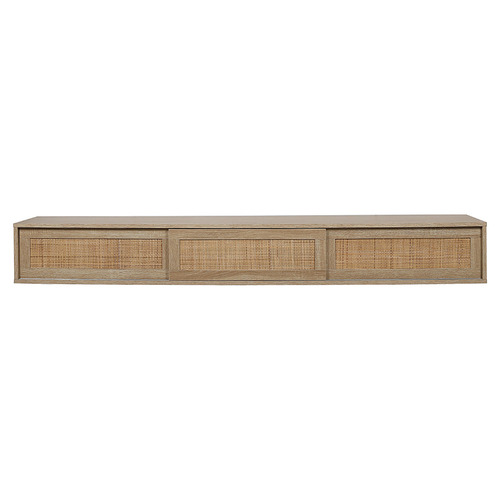Ashca Wall Mounted Rattan Entertainment Unit
