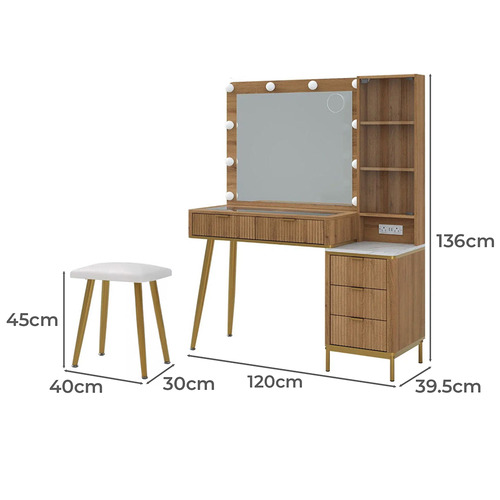 2 Piece Verto Dressing Table & Stool Set