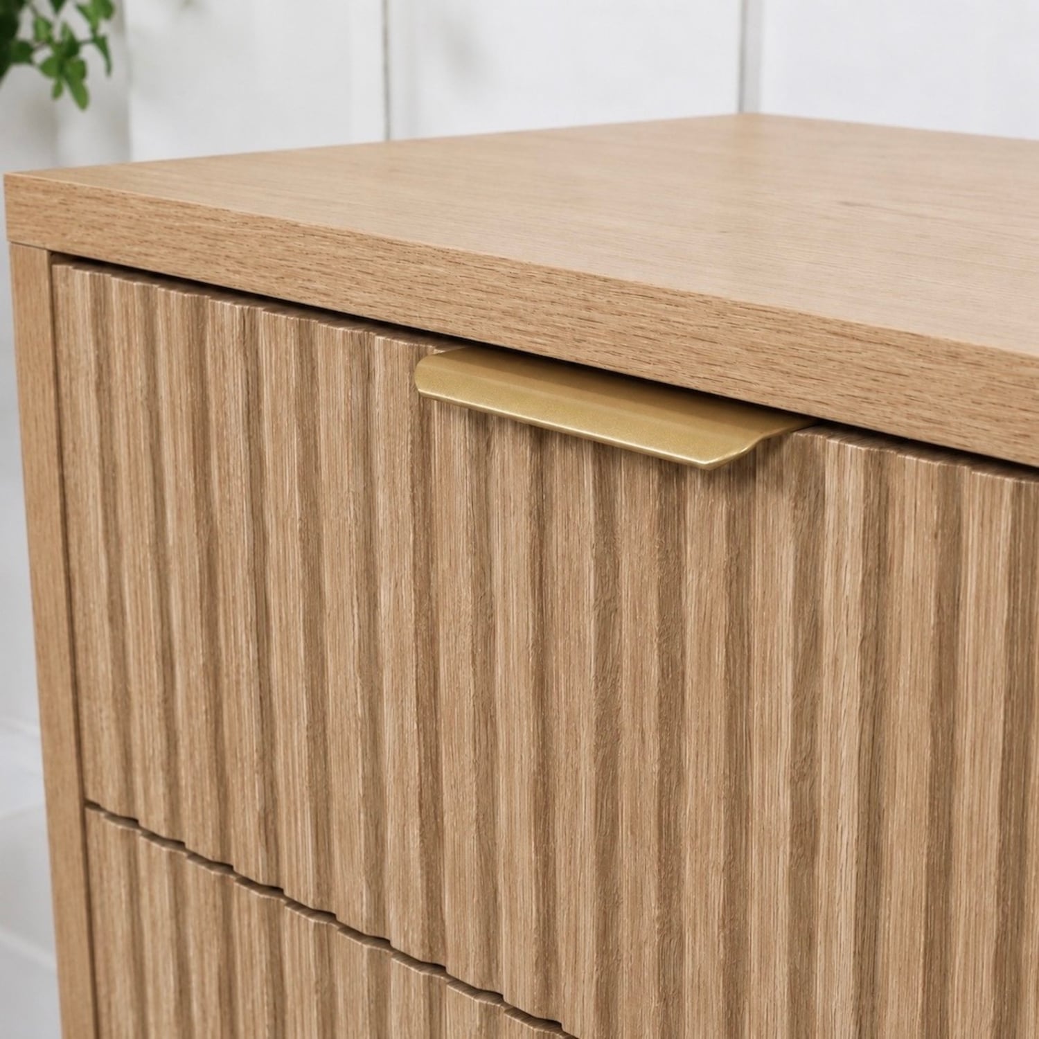 Zaire Fluted 3 Drawer Bedside Table