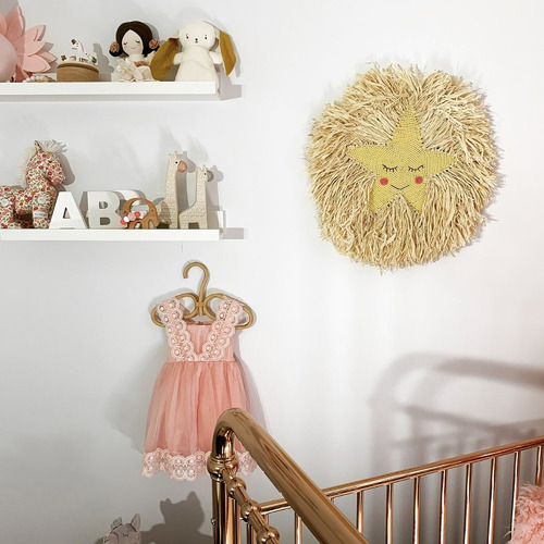 LaAbode Natural Rattan Baby Clothes Hangers Temple & ster