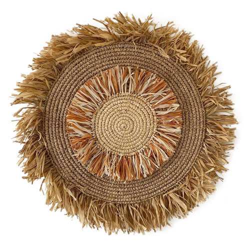 LaAbode Raffia & Seagrass Round Wall Hanging | Temple & Webster